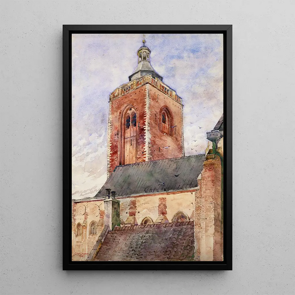 Reproduction of the painting Église Saint-Martin Utrecht Hollande - Cass Gilbert