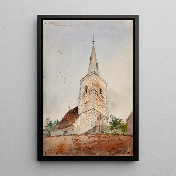 Église Saint-Pierre Cambridge Angleterre - Cass Gilbert — framed artwork on a wall