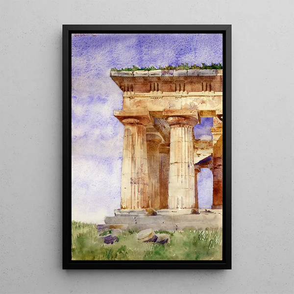 Reproduction of the painting Temple of Neptune Paestum - Cass Gilbert
