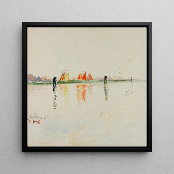 La lagune de Venise - Cass Gilbert — framed artwork on a wall