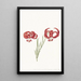 Red Lily - Catharina Lintheimer — framed artwork on a wall
