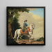 Catherine II of Russia in guard uniform on the horse Brillante - Vigilius Eriksen — framed artwork on a wall