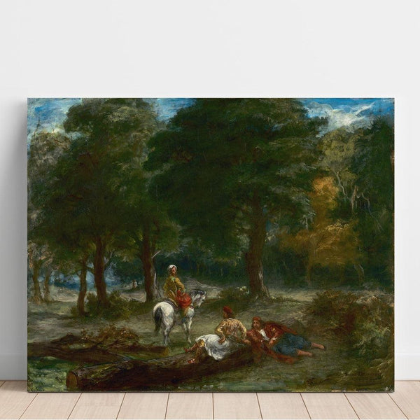 Reproduction of the painting Greek Cavalry Resting in the Forest - Eugène Delacroix