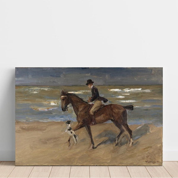 Reproduction of the painting Cavalier sur la plage - Max Liebermann
