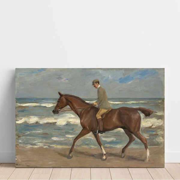 Reproduction of the painting Cavalier sur la plage à gauche - Max Liebermann