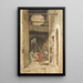 Italian Interior Courtyard and Characters - Cavaliere Pio Joris — framed artwork on a wall