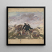 Cavaliers on horseback - Jozef Hanula — framed artwork on a wall