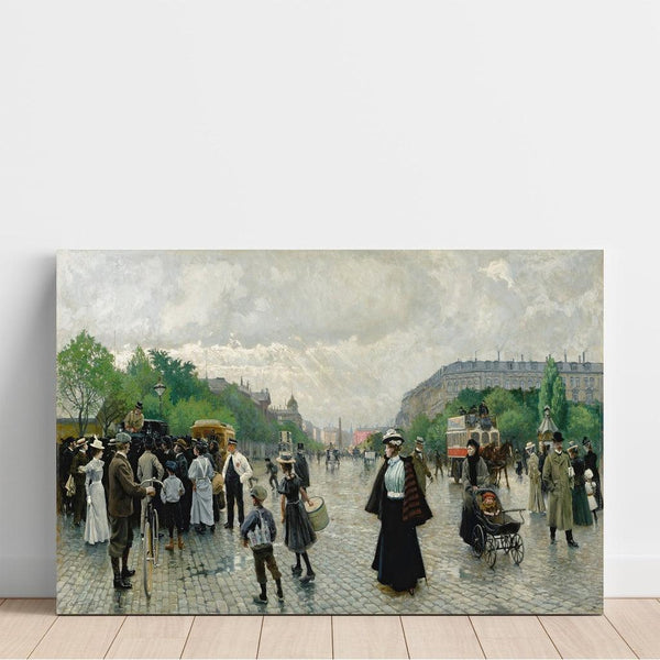 Reproduction of the painting What is happening in Copenhagen - Paul Fischer