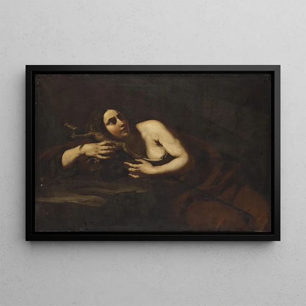 La Madeleine pénitente - Cecco del Caravaggio — framed artwork on a wall