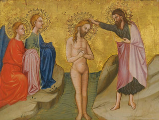 The Baptism of Christ - Cecco di Pietro — artwork view