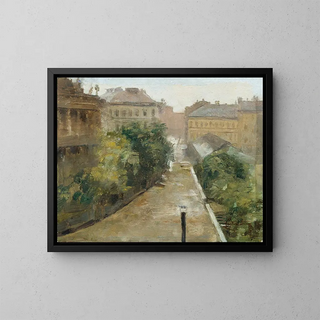 View from the artist's apartment of the Coburg Palace - Cecil van Haanen — framed artwork on a wall