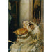 Reproduction of the painting In the church - Cecil van Haanen