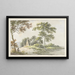 Landscape Painting with Walker Resting - Cecilia Barbieri — framed artwork on a wall