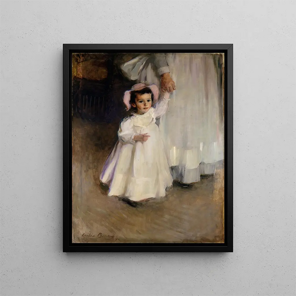 Ernesta Child avec une infirmière - Cecilia Beaux — framed artwork on a wall
