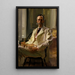 Man with Cat - Cecilia Beaux — framed artwork on a wall