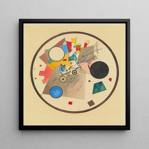 Light Circle - Wassily Kandinsky — framed artwork on a wall