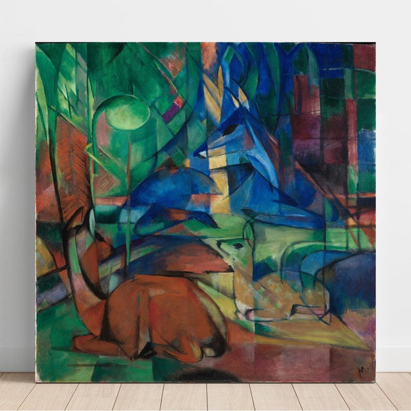 Reproduction of the painting Deer in the Forest II - Franz Marc
