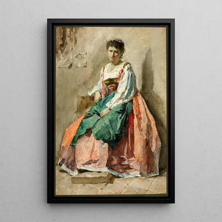 Reproduction of the painting Portrait of a lady - Cesare Biseo