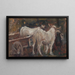 Chariot with oxen - Cesare Ciani — framed artwork on a wall