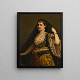 Odalisque - Cesare Dell'Acqua — framed artwork on a wall