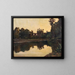 Autumn landscape painting of the Orba - Cesare Viazzi — framed artwork on a wall