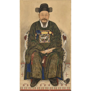 Reproduction of the painting Portrait of a Young Officer - Chae Yongshin