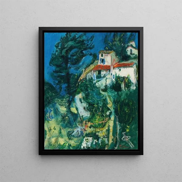 Landscape of Cagnes - Chaïm Soutine — framed artwork on a wall
