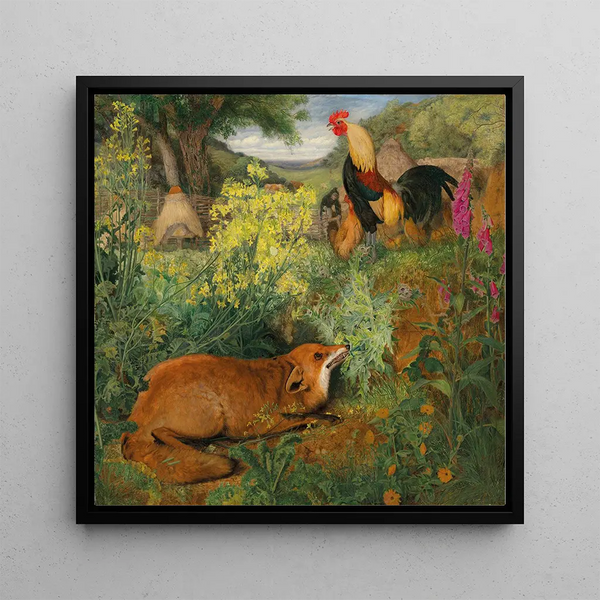 Chanticleer and the Fox - William James Webbe — framed artwork on a wall