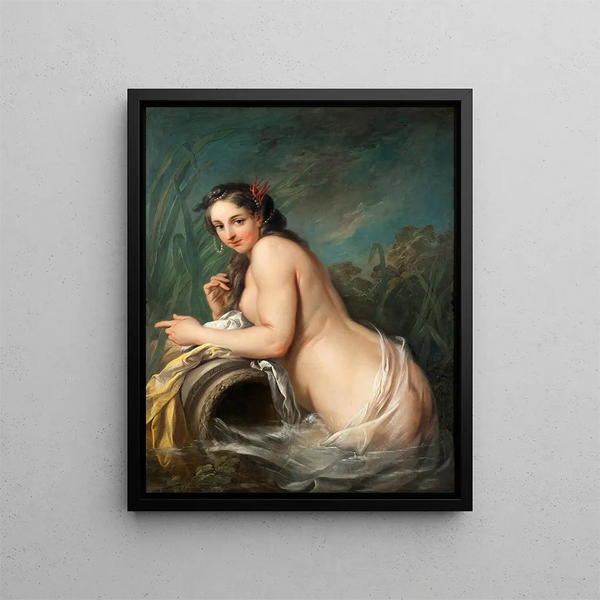 Naïade - Charles André van Loo — framed artwork on a wall