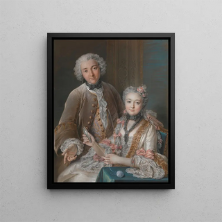 François de Jullienne 1722-1754 and Marie Élisabeth de Jullienne 1724-1795 - Charles-Antoine Coypel — framed artwork on a wall