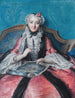 Portrait of a woman sewing - Charles-Antoine Coypel — artwork view