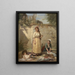 La lavandière jeune maman - Charles-Auguste-Romain Lobbedez — framed artwork on a wall