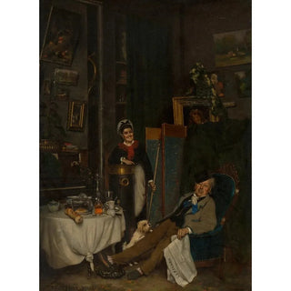 Reproduction of the painting L'atelier - Charles-Auguste Corbineau