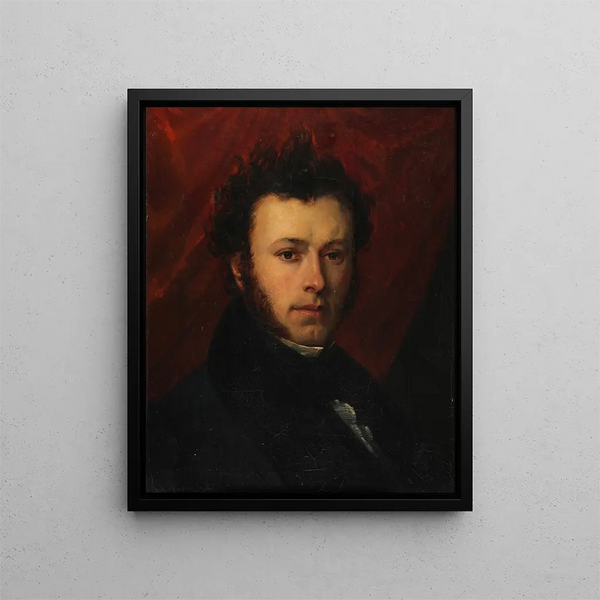 Self-portrait - Charles-Auguste Herb — framed artwork on a wall