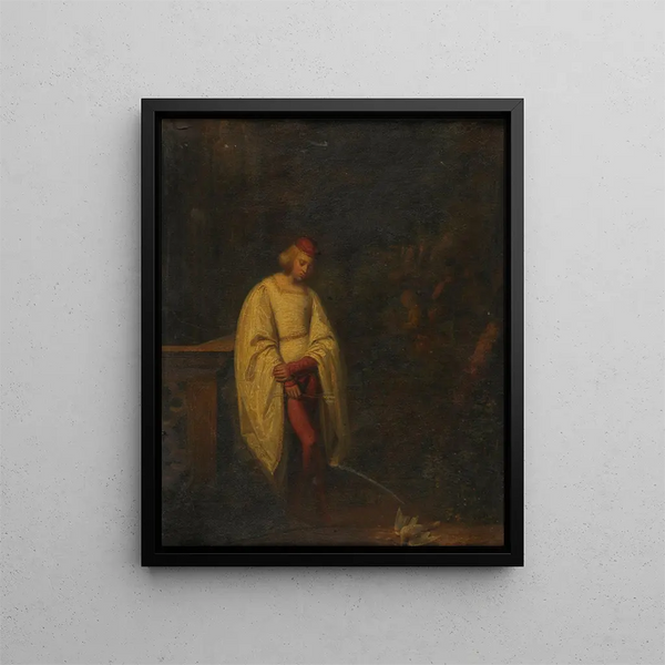 La première chasse - Charles-Auguste Herb — framed artwork on a wall