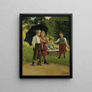 A rose for your darling - Charles-Bertrand d'Entraygues — framed artwork on a wall
