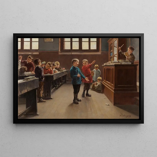 Concert dans la salle de classe - Charles-Bertrand d'Entraygues — framed artwork on a wall