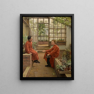 Les enfants de la chorale - Charles-Bertrand d'Entraygues — framed artwork on a wall