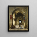 Prayer in the Church - Charles-Caüs Renoux — framed artwork on a wall