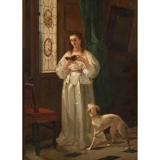 The Reading - Charles-Désiré Hue — artwork view