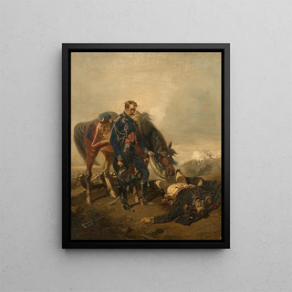 L'Officier de terre - Charles - Édouard Armand - Dumaresq — framed artwork on a wall