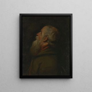 An Old Man - Charles-François Hutin — framed artwork on a wall