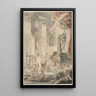 Reproduction of the painting Ut pictura poesis - Charles-François Hutin
