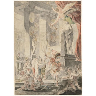 Reproduction of the painting Ut pictura poesis - Charles-François Hutin