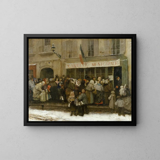 Cantine municipale pendant le siège de Paris 1870-1871 - Charles-Henri Pille — framed artwork on a wall