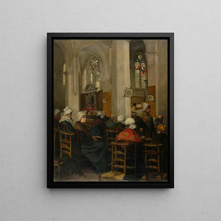 La Messe - Charles - Henri Pille — framed artwork on a wall