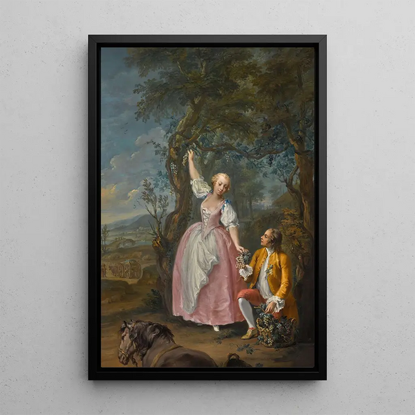 Autumn Painting - Charles-Joseph Flipart — framed artwork on a wall