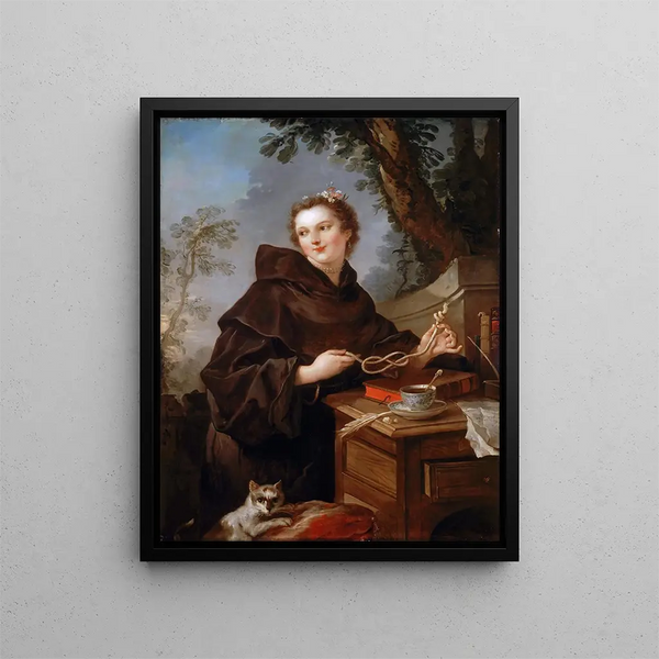 Louise-Anne de Bourbon mademoiselle de Charolais - Charles-Joseph Natoire — framed artwork on a wall