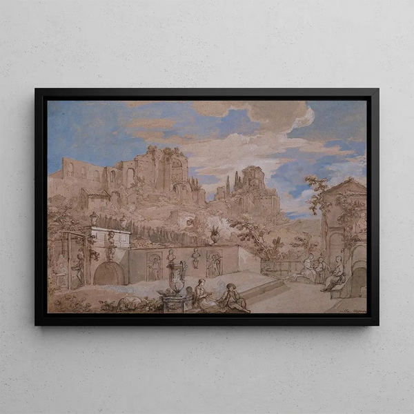 Villa Natoire - Charles-Joseph Natoire — framed artwork on a wall