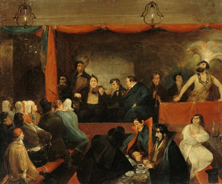 The Café des aveugles at the Palais-Royal - Charles-Joseph Travis de Villers — artwork view
